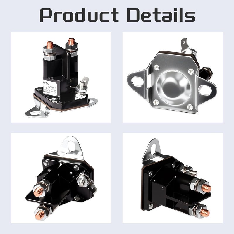 JTAREA 435-097 Solenoid 12V Lawn Mower Starter Solenoids Compatible with Murray 7701100MA 1002004MA 24285 424285 539101714 Toro 111674 6120-430-0500 53490009 MTD 725-0530 725-0771 - Image 3
